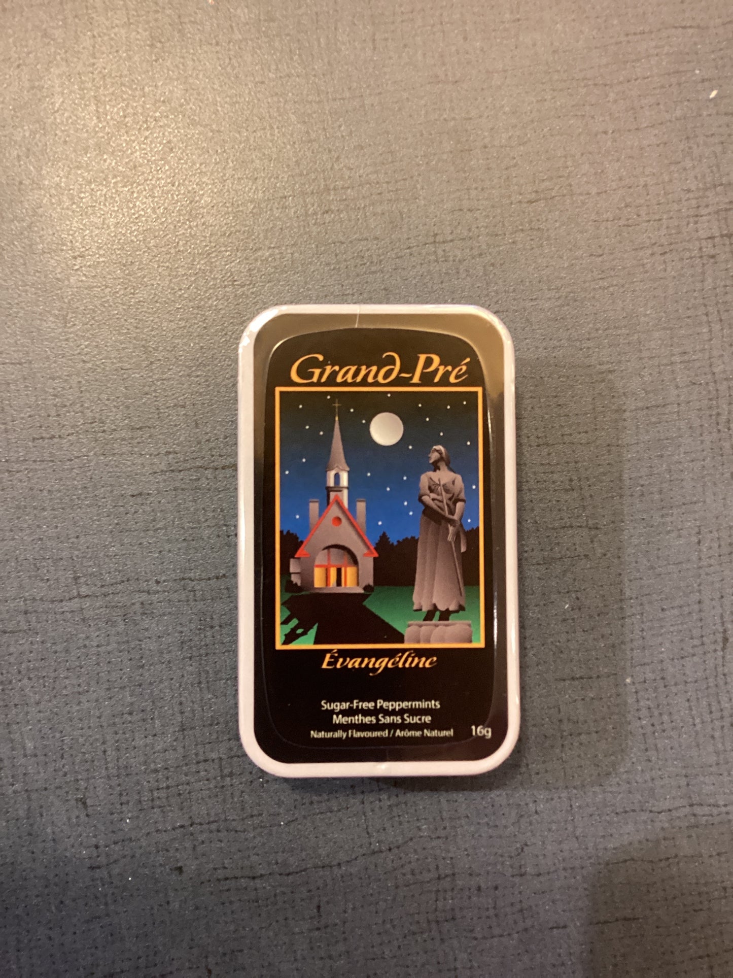 Menthes : Boîte saveur menthe avec logo personnalisé Grand-Pré 16 g