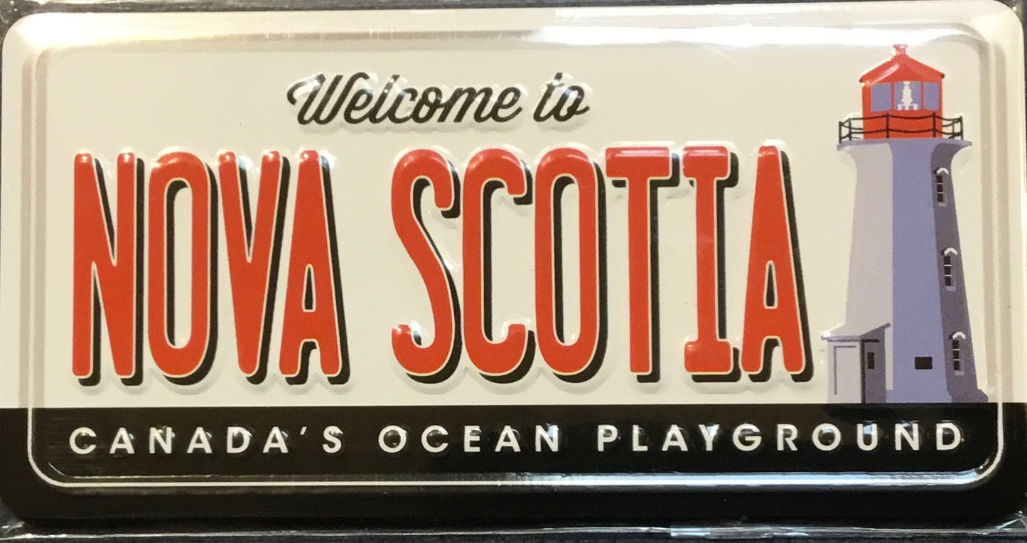 Aimant : Plaque d'immatriculation de la Nouvelle-Écosse Peggy's Cove