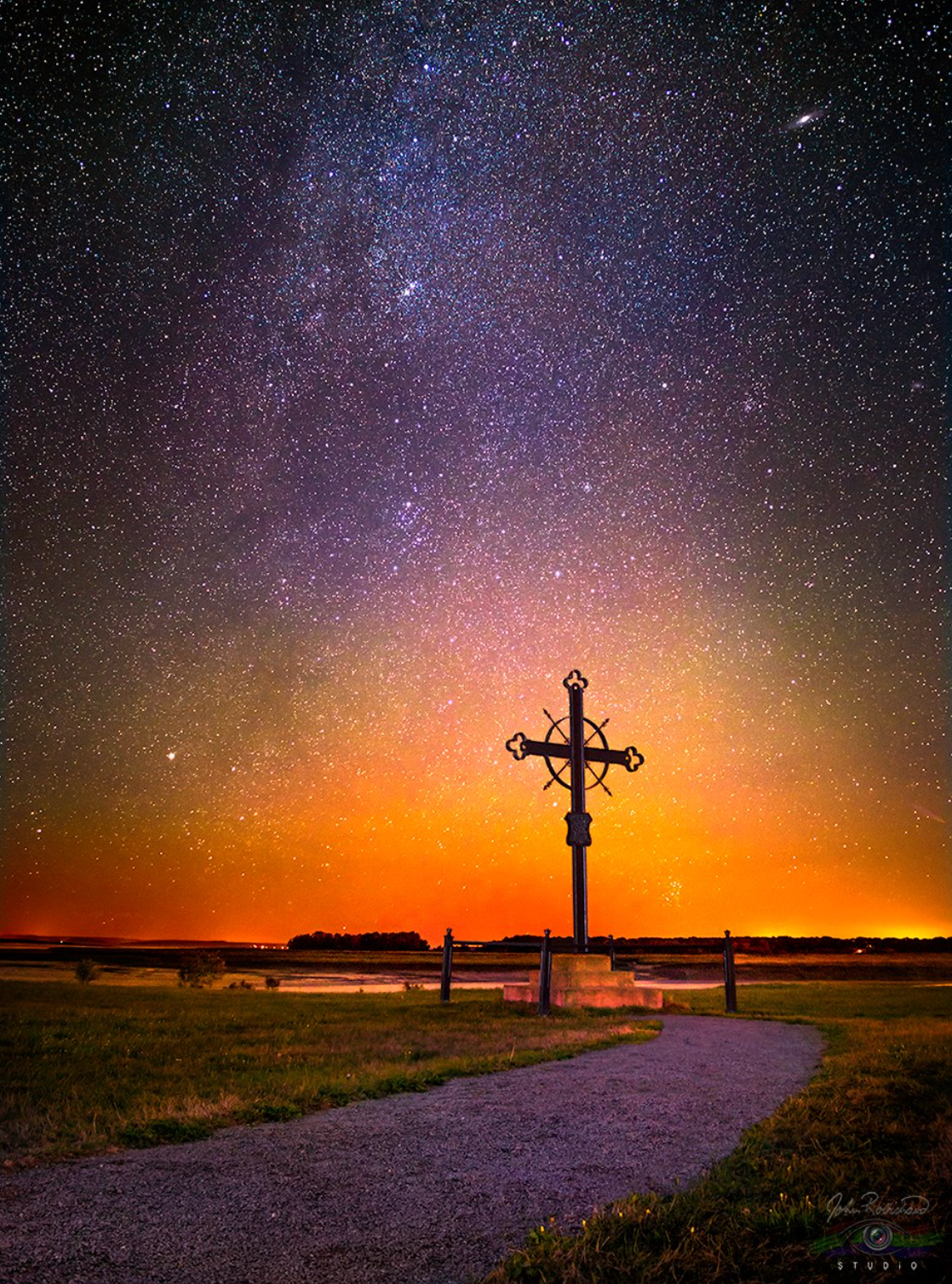Carte de vœux : Croix de Déportation Lumière de 10 000 âmes