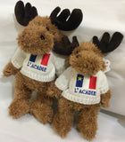 Cuddle Toy: 10" Brown Moose with Acadian Sweater