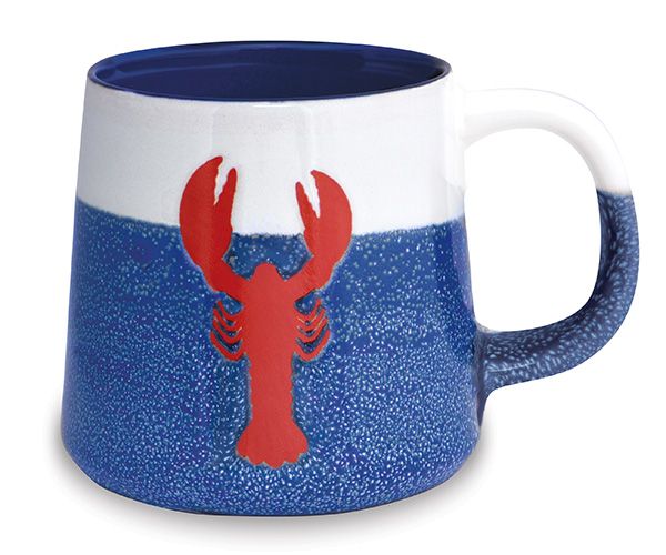 Blue and White Lobster Mug