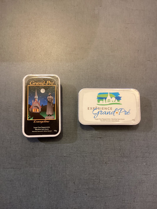 Menthes : Boîte saveur menthe avec logo personnalisé Grand-Pré 16 g