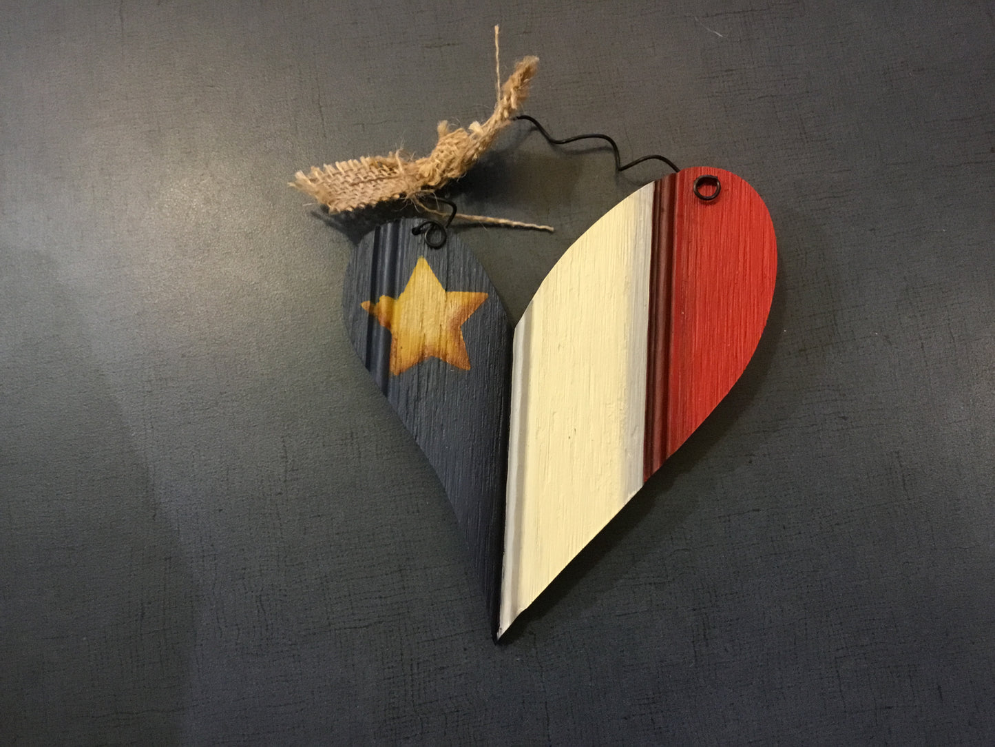 Décoration en bois : Petit coeur acadien