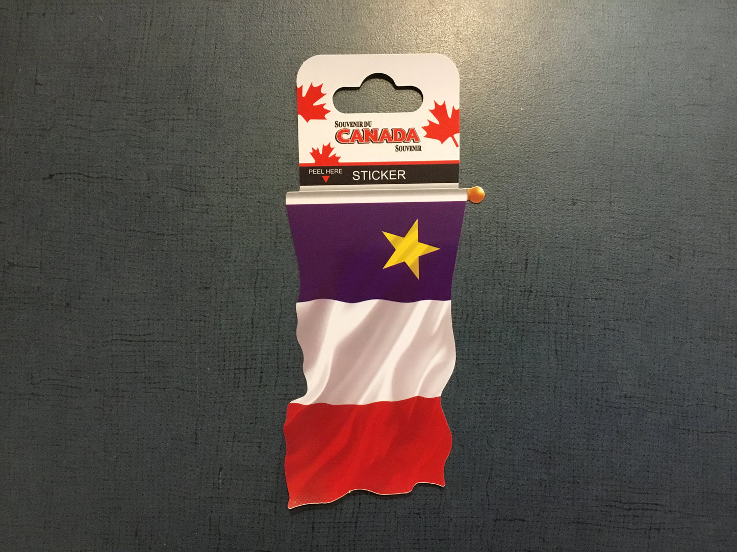 Autocollant du drapeau ondulé acadien