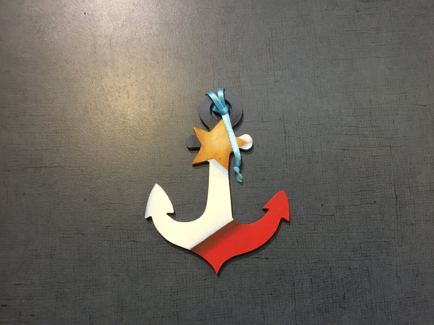 Décoration en bois : Ornement ancre acadienne