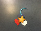 Wooden Decoration: 3 Acadian Hearts Ornament