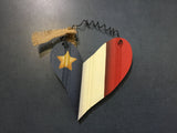 Wooden Decoration: Small Acadian Heart