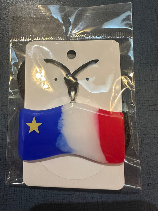 Necklace: Acadian Waving Flag