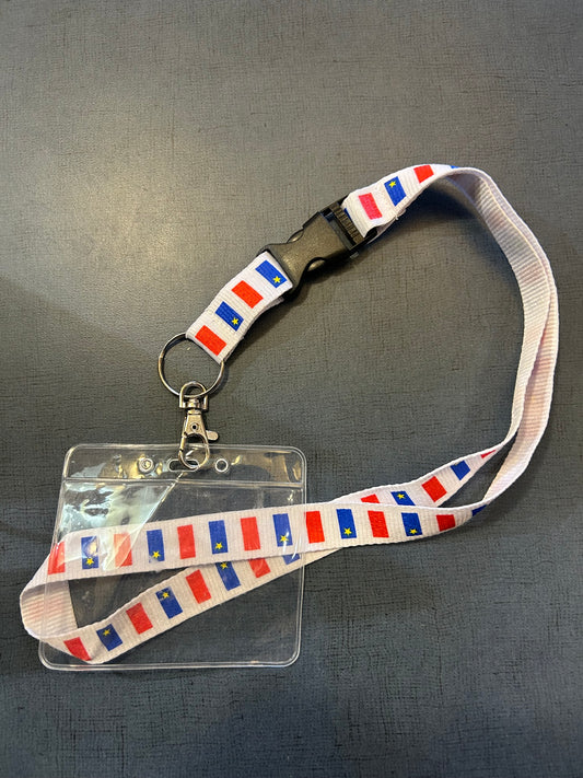 White Acadian Lanyard