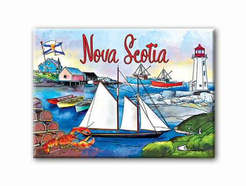 Magnet: Nova Scotia Water Colour
