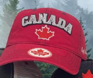 Hat: Applicay Red with Canada & Maple Leaf