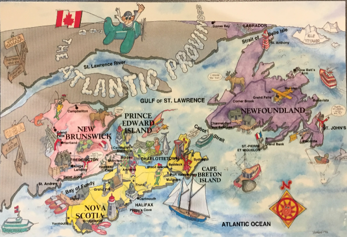 Magnet: Map of Atlantic Canada