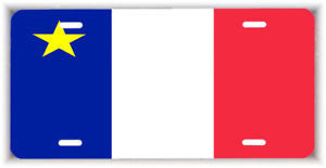 License Plate: Acadian Flag