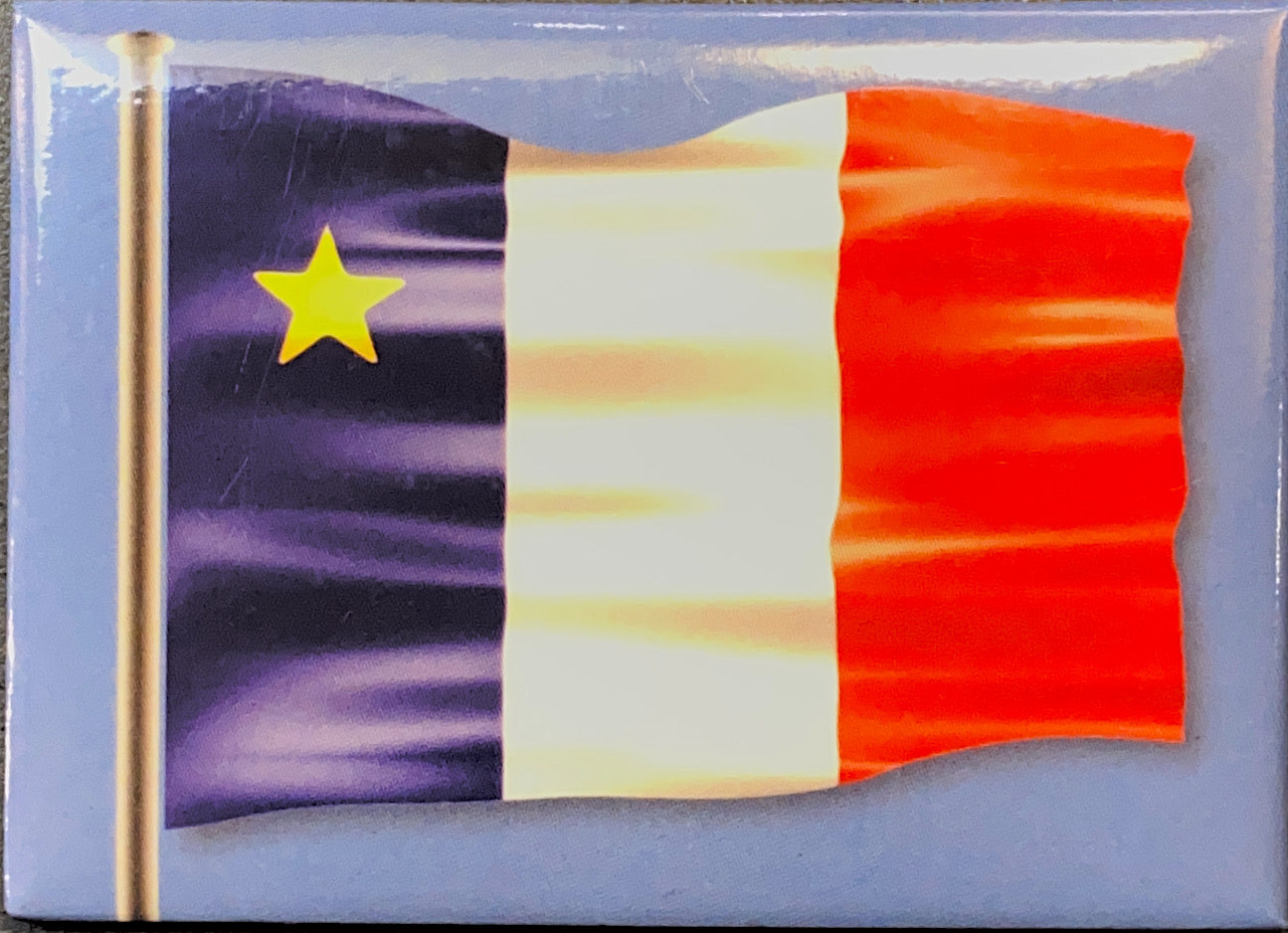 Aimant/Aimant: Drapeau Acadien bleu/Drapeau Acadien bleu