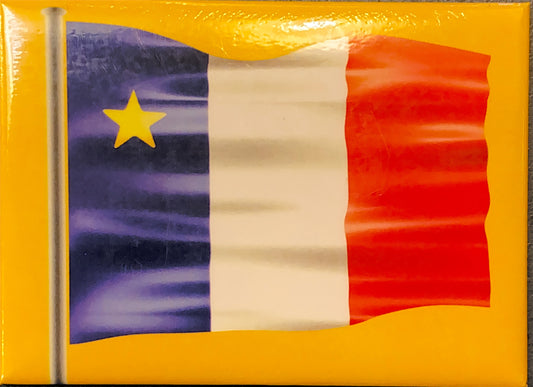 Aimant/Aimant : Drapeau Acadien Jaune/Drapeau Acadien Jaune