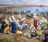 Postcard: Claude Picard Ships take Acadians into Exile 1755
