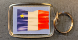 Two Sided Keychain: Acadian Flags