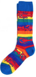 Cotton Socks: Lobster Rainbow Rugby