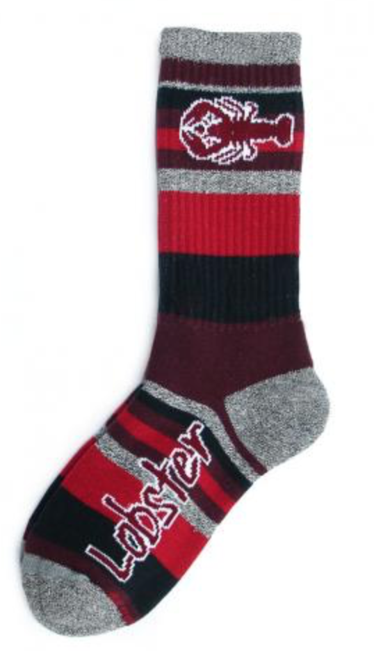 Chaussettes en coton : rayures de montagne de homard