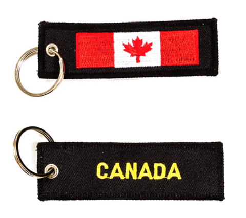 Keychain: Canada Embroidered