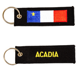 Keychain: Acadian Flag Embroidered