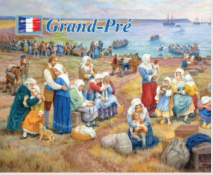 Aimant : Des navires emmènent les Acadiens en exil, 1755
