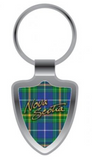 Keychain: Nova Scotia Tartan Design in Shield