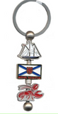 Keychain: Rod with Nova Scotia Icons