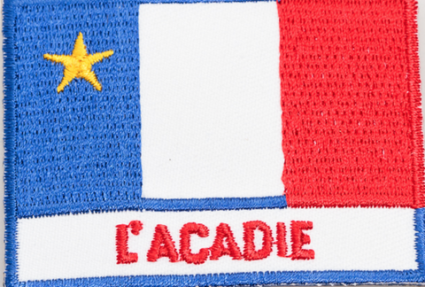 Embroidered Patch: Acadian Flag and L'Acadie Writing