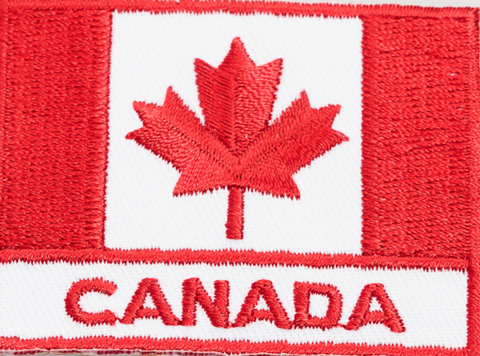 Embroidered Patch: Canada Flag with Canada Writing