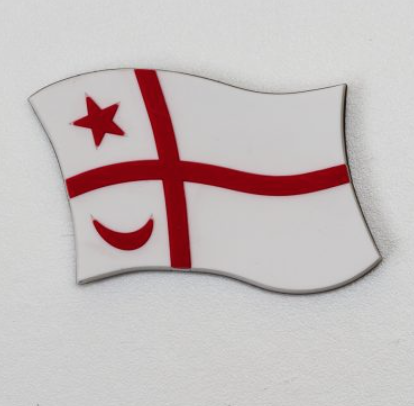 Aimant : Drapeau flottant Mi'kmaq