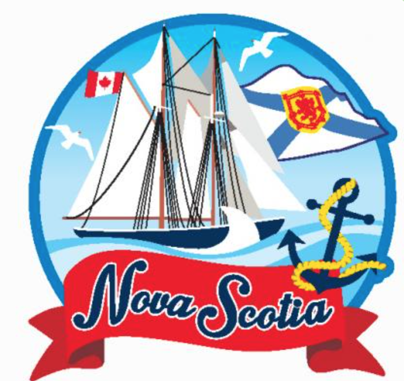 Aimant : Bluenose avec le texte de la Nouvelle-Écosse