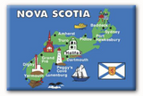 Magnet: Nova Scotia Map with Icons