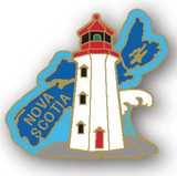 Lapel Pin: Map with Lighthouse