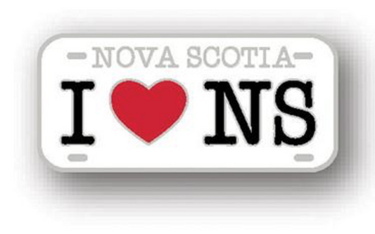 Épinglette : plaque d'immatriculation I Heart NS
