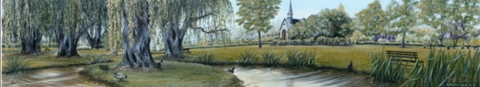 Painting: Small panorama of Grand-Pré National Historic Site