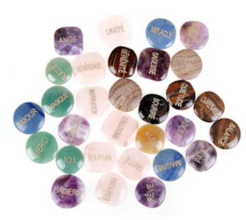 Wish Stones: Assortment in French and English
