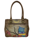 Leather Hand Bag: 626 Triple Compartment Medium Tote