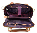 Leather Hand Bag: 606 Zip Around Convertible Satchel