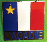 Lapel Pin: Acadian Flag Square Style