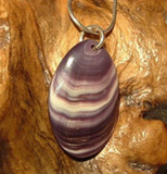 Pendant Wampum P026 Oval Large: Hand carved by Acadian Artist Marci Poirier
