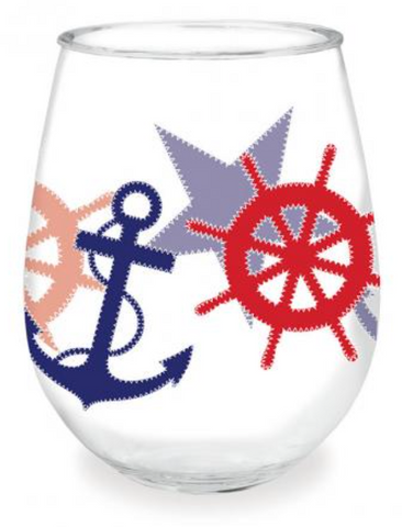 Wine Tumbler: Nautical Chic