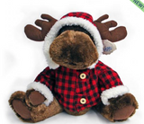 Cuddle Toy: 11" Moose With Plaid Jacket Nova Scotia
