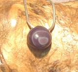 Pendant Wampum P043 Pearl: Hand carved by Acadian Artist Marci Poirier