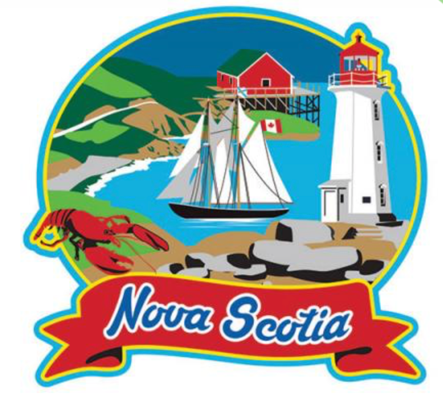 Nova Scotia Landmarks Rubber magnet