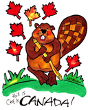 Pillow Case Painting Kit: Beaver This is Canada with Grand-Pre Name Drop