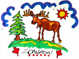 Pillow Case Painting Kit: Moose This is Canada with Grand-Pre Name Drop