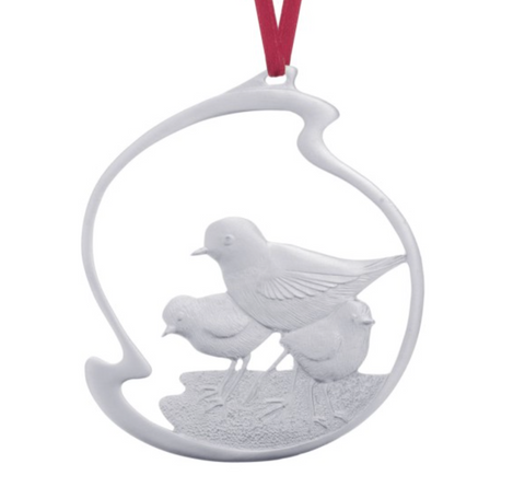 Ornament: Plovers 1999 Hand Crafted Pewter