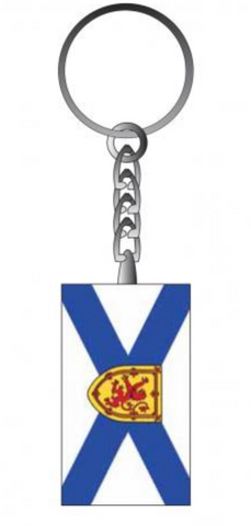 Keychain: Nova Scotia Flag Glass Rectangle