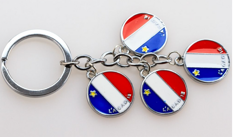 Keychain: Acadian 4 Circles Attached